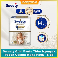 Sweety Gold Pants Tidur Nyenyak Popok Celana Bayi Mega Pack - S 66