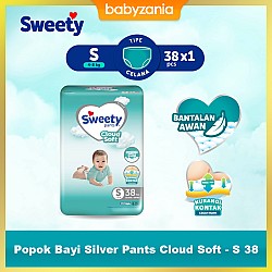 Sweety Popok Bayi Silver Pants Cloud Soft - S 38