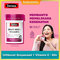 Swisse Ultiboost Grapeseed + Vitamin C 60s Multivitamin Untuk Kulit