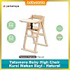 Yamatoya Tatameru Baby High Chair Kursi Makan Bayi - Natural