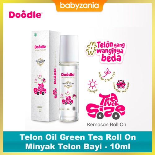 Doodle Telon Oil Green Tea Roll On / Minyak Telon Bayi