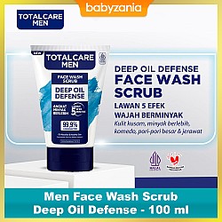 Total Care Men Face Wash Scrub Deep Oil Defense - 100 ml