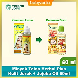 Tresno Joyo Minyak Telon Herbal Plus Kulit Jeruk + Jojoba Oil 60ml