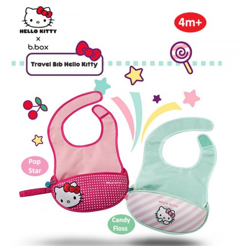Bbox Travel Bib with Silicone Spoon Hello Kitty - Candy Floss / Pop Star
