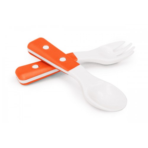My Natural Fork and Spoon 6m+ - Orange