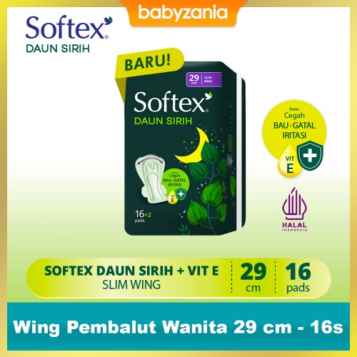 Softex Daun Sirih Wing / Pembalut Wanita 29 cm - 16s