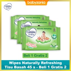 Cussons Baby Wipes Naturally Refreshing 45 Sheet...
