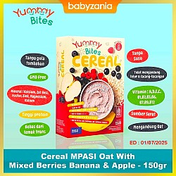 Yummy Bites Cereal Bayi Oat With Mixed Berries Banana & Apple - 150 gr