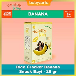 Yummy Bites Rice Cracker Snack Bayi 25 gr - Banana