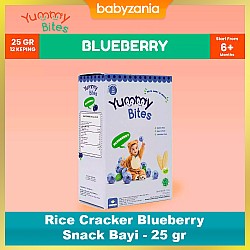 Yummy Bites Rice Cracker Snack Bayi 25 gr - Blueberry