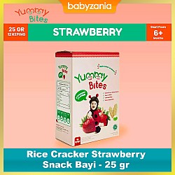 Yummy Bites Rice Cracker Snack Bayi 25 gr - Strawberry