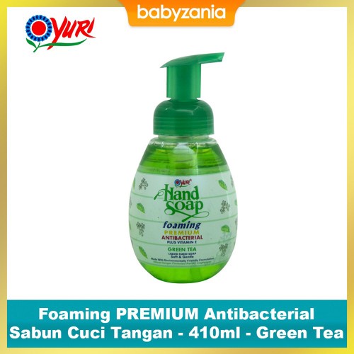 Yuri Hand Soap Foaming PREMIUM Antibacterial Sabun Cuci Tangan Pump 410ml - Green Tea