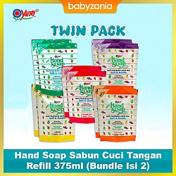Yuri Hand Soap Sabun Cuci Tangan Refill 375ml (Bundle Isi 2)