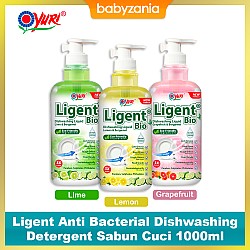 Yuri Ligent Anti Bacterial Dishwashing Detergent Sabun Cuci 1000ml