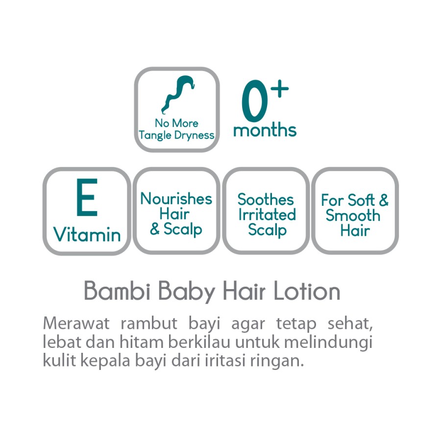 Bambi Baby Hair Lotion With Allantion & Vitamin E - 100ml