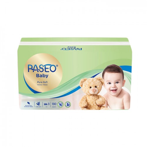 Paseo Baby Pure Soft Facial Pack Tisu Bayi - 130 Sheet