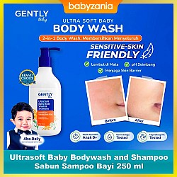 Gently Ultrasoft Baby Bodywash and Shampoo Sabun Sampoo Bayi 250 ml