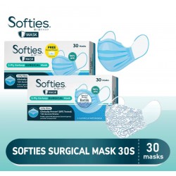 Softies Earloop 3ply Surgical Mask Masker Dewasa...