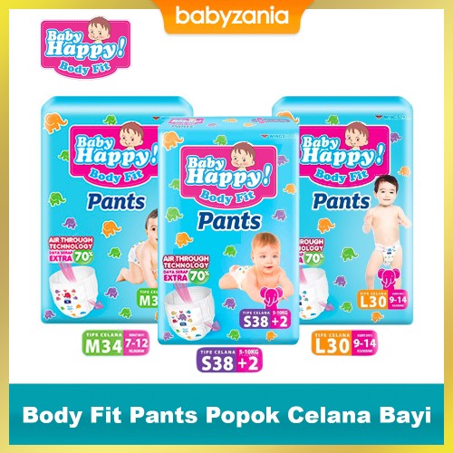 Baby Happy Pants Popok Celana Bayi - S 40 / M 34 / L 30