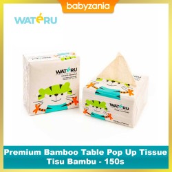 Wateru Natural Premium Bamboo Table Pop Up Tissue...