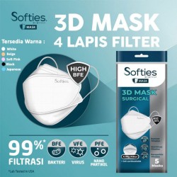 Softies 3D Surgical Mask 4 ply KF94 Masker Medis...