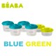 Beaba Set 6 Portions Tempat MPASI Bayi Clip - 60/120ml - Blue - Green