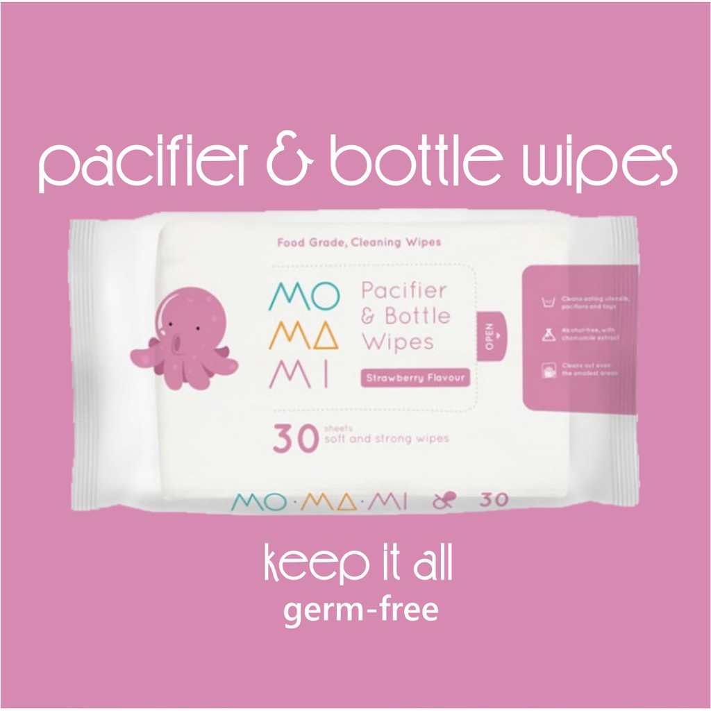 Jual Murah Momami Pacifier and Bottle Wipes 30 Sheet - PROMO 6 Pack