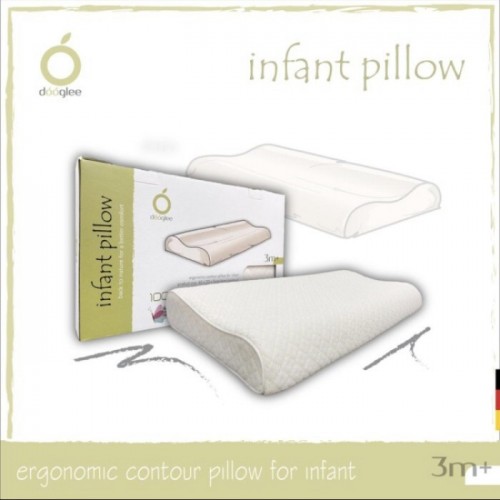 Dooglee Contour Infant Pillow + Plus Bantal Bayi Latex 3m+