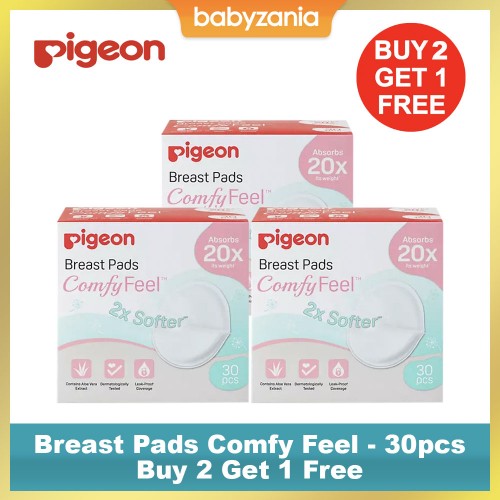 Pigeon Breast Pad Comfy Feel Penyerap ASI 30 Pcs - B2G1