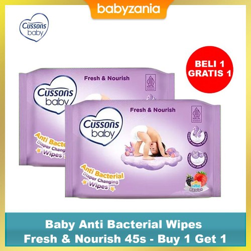 Cussons Baby Wipes Fresh and Nourish 50 Sheet - FREE 30 Sheet