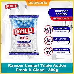 Dahlia Kamper Lemari Napthalene Triple Action Fresh & Clean - 300 gr