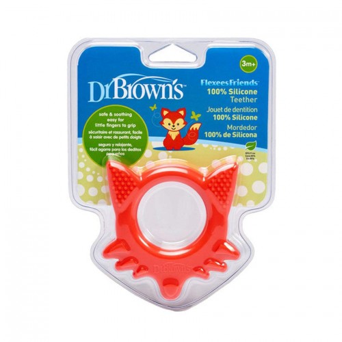 Dr. Brown's Flexees Friend Fox Teether - Red
