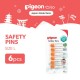 Pigeon Safety Pin L - 6 pc