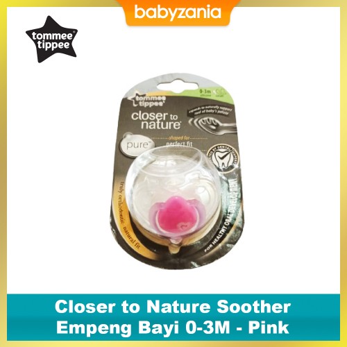Tommee Tippee Closer to Nature Soother 0-3M - Pink