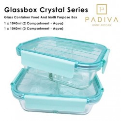 Padiva Glassbox Crystal Container Mix 2 + 3 Sekat...