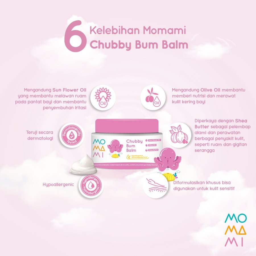 Momami Chubby Bum Balm / Cream Ruam Popok Bayi 50 Gr - 2 PACK