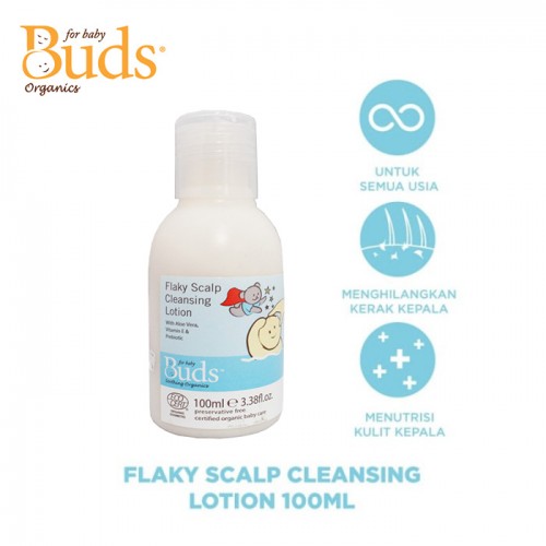 Buds Flaky Scalp Cleansing Lotion - Lotion Penghilang Kerak Kulit Organik -100 ml