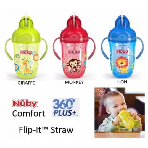 Nuby PP Comfort Flip It with Handle - Tersedia Pilihan Motif