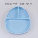 Monee Dinosaur Silicone Suction Food Plate - Blue