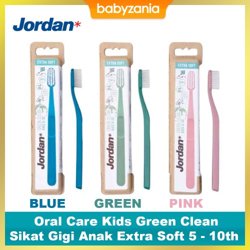 Jordan Oral Care Kids Green Clean Sikat Gigi Anak Extra Soft 5 - 10 Tahun