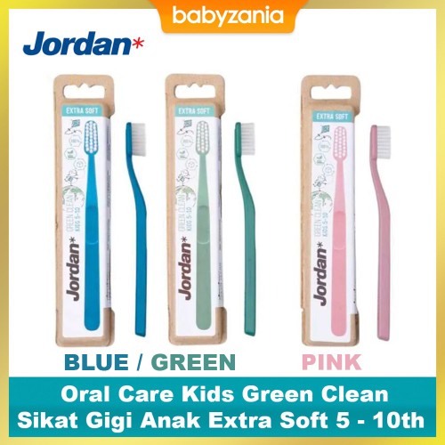 Jordan Oral Care Kids Green Clean Sikat Gigi Anak Extra Soft 5 - 10 Tahun