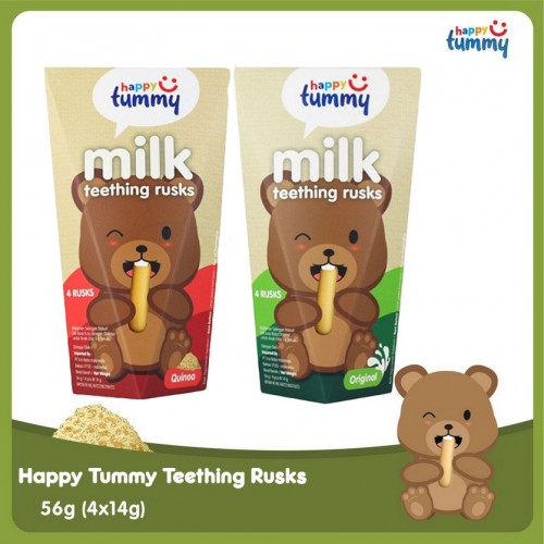 Happy Tummy Teething Biscuit Biskuit Anak 56 gr - Original / Quinoa