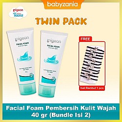 Pigeon Facial Foam Pembersih Kulit Wajah 40 gr (Bundle Isi 2)