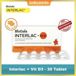 Interlac Probiotik Tablet + Vit Vitamin D3 400 iu...