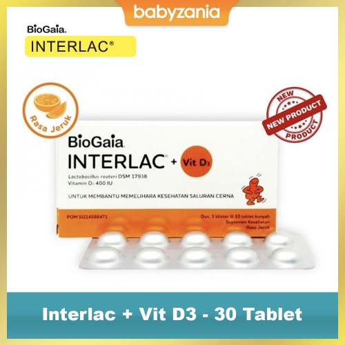 Interlac Tablet + Vit D3 - 30 Tablet