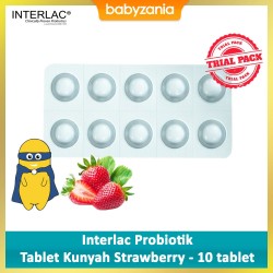 Interlac Probiotik Tablet Kunyah Strawberry - 10...
