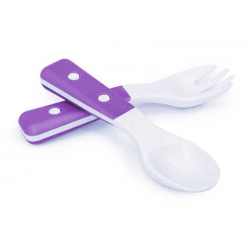 My Natural Fork and Spoon 6m+ - Purple