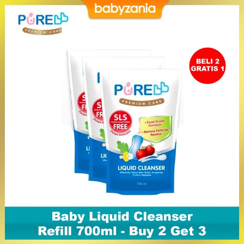 Pure Baby Liquid Cleanser Refill 700ml - BUY 2 GET 1 FREE