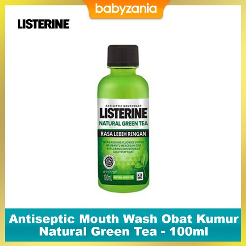 Listerine Antiseptic Mouth Wash Obat Kumur Natural Green Tea - 100ml