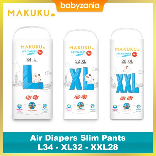 Makuku Air Diapers Slim Pants L34 XL32 XXL28